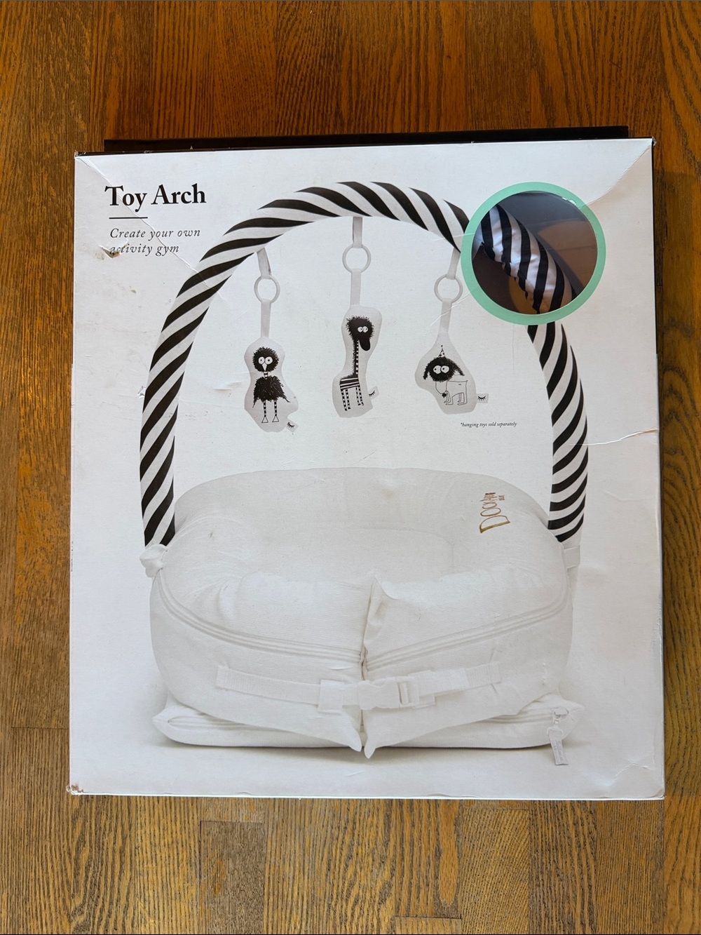 DockATot Toy Arch - Black & White Stripe (Deluxe Plus)